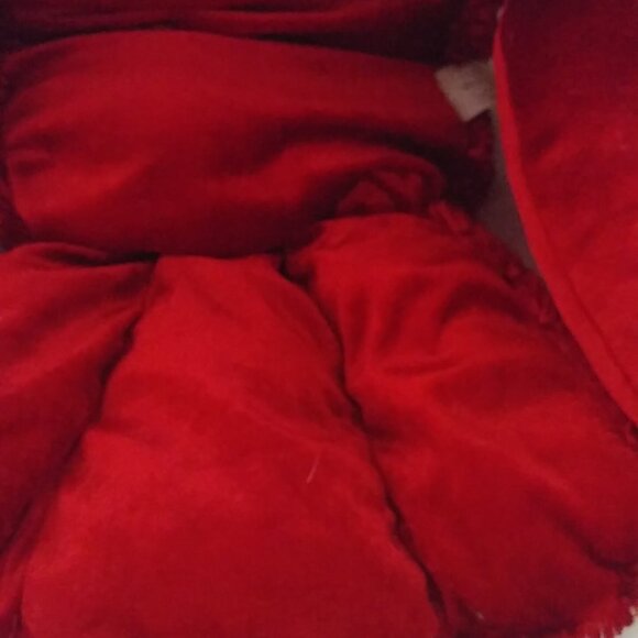 Vintage DAN DEE Jumbo Lobster 32" Red Shimmer Big Lips Toy Plush bin LL - Picture 5 of 6